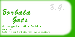 borbala gats business card